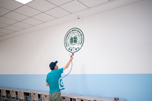 育华中学除甲醛施工案例